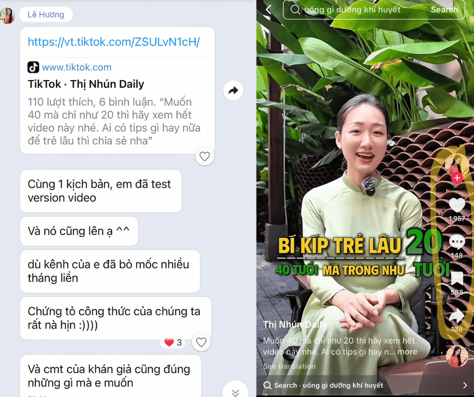 Success case: Ms Lê Hương