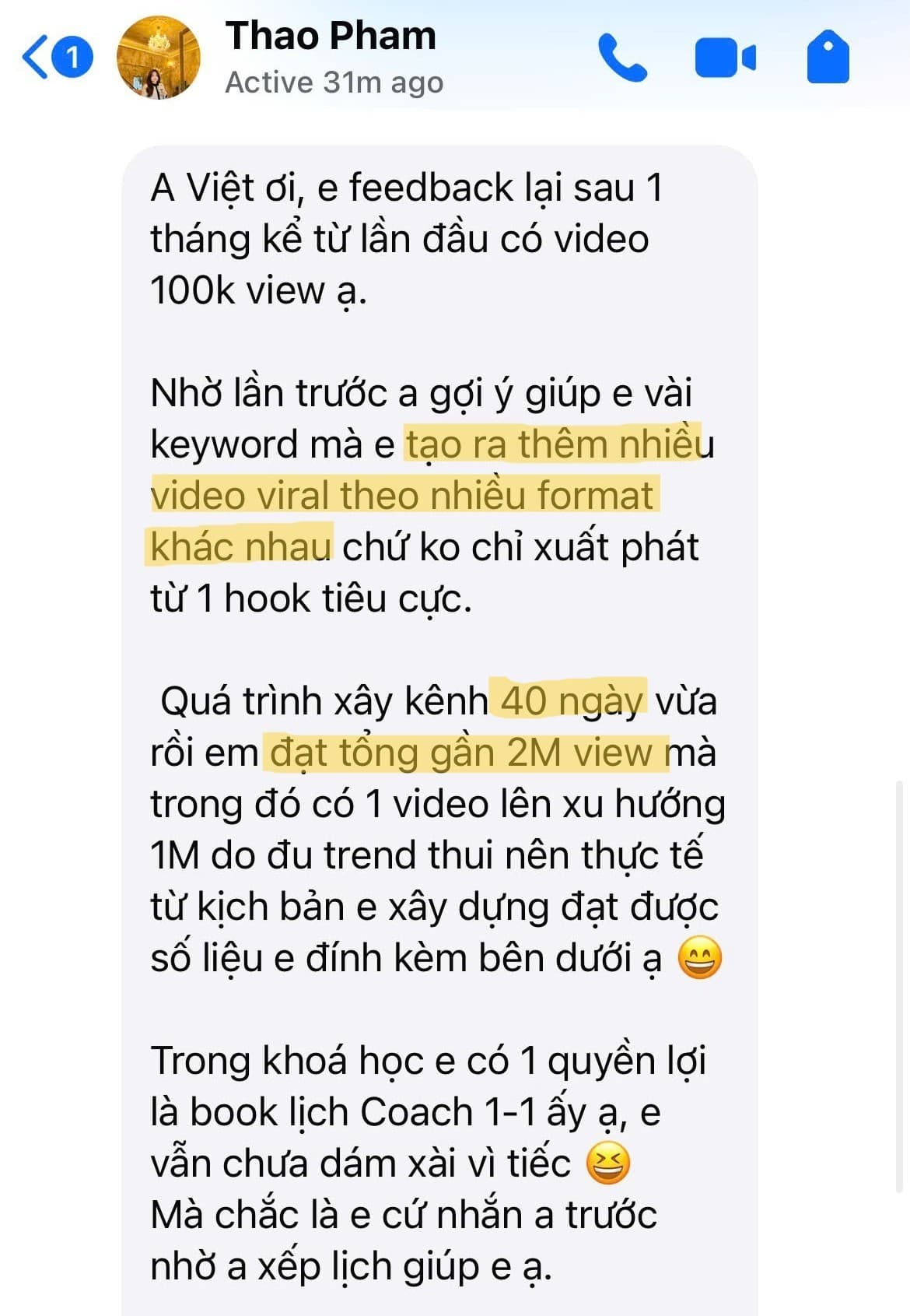 Success case: Thảo Phạm (Sunny)